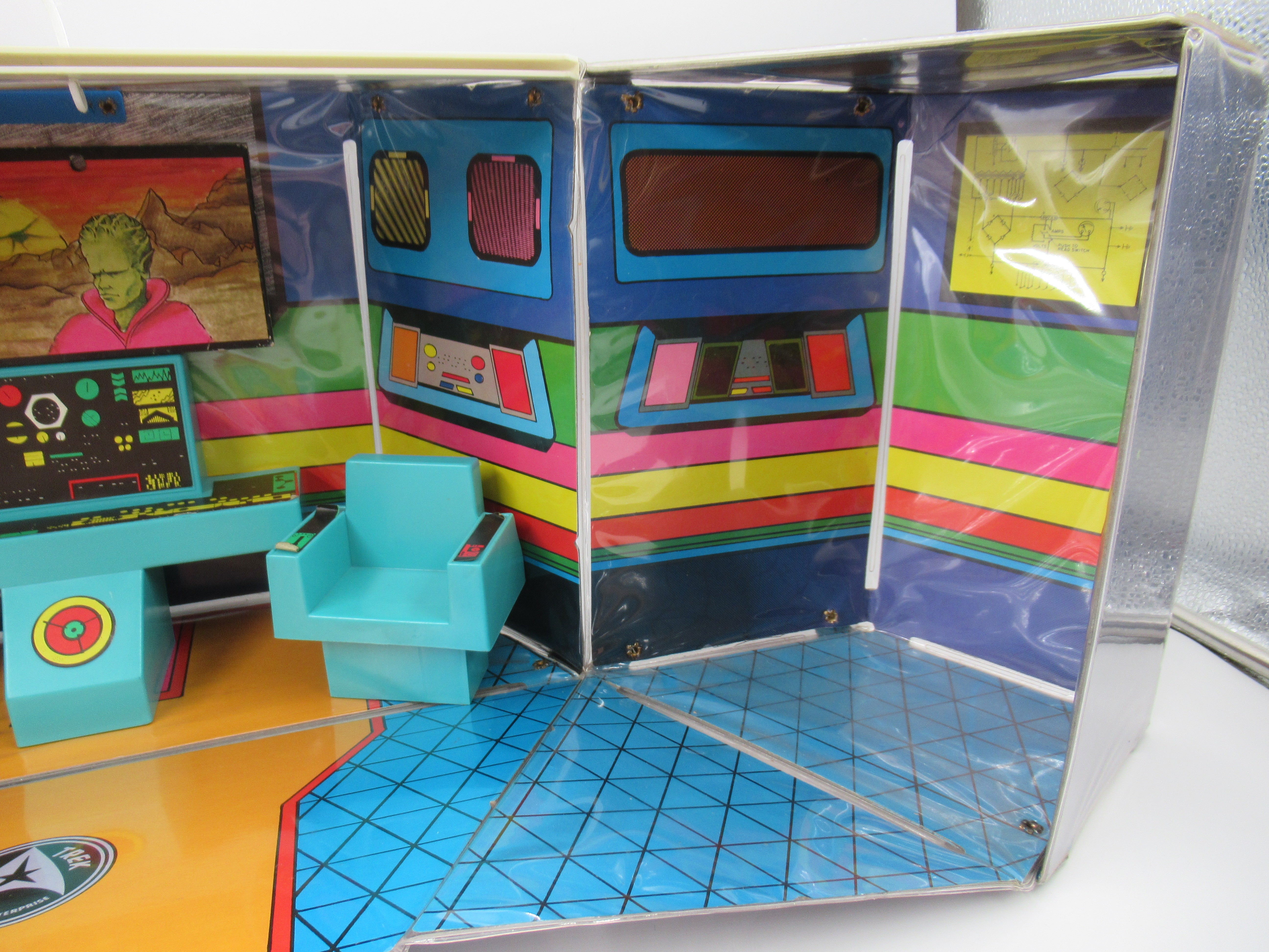STAR TREK U.S.S. Enterprise Bridge Action Playset with Box - Mego Corp. (1976) Vintage Toy